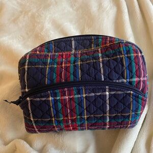 Vera Bradley Large Plaid Quilted Cosmetic Bag